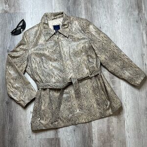 Lane Bryant Venezia Snakeskin Lined Raincoat Spring Fall size 18/20 Vintage